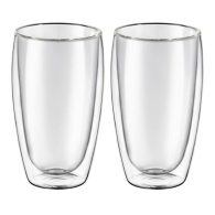 Set 2 pahare cu perete dublu Cafea/Ceai Hera 460 ml