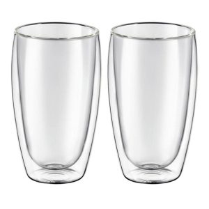 Set 2 pahare cu perete dublu Cafea/Ceai Hera 460 ml