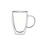Set 2 pahare cu perete dublu și mâner Cafea/Ceai Hera 350 ml
